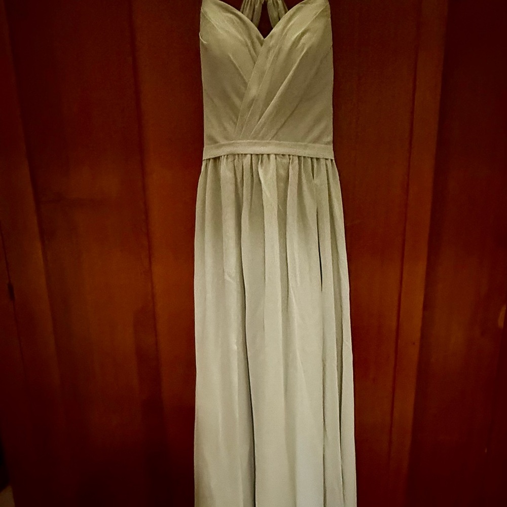 Elegant Cream Halter Maxi Dress